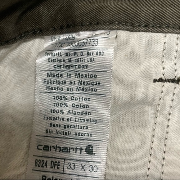 Carhartt Carpenter Pants in an Olive/Grey - Picture 3 of 3